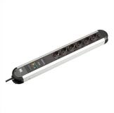 Bachmann PRIMO Steckdosenleiste 6x Schutzkontakt Aluminium Ger&auml;tevollschutz