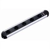 Bachmann PRIMO Steckdosenleiste 5x Schutzkontakt, Aluminium, Dosenabstand 85mm