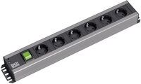 Bachmann Handwerkerleiste 6x Schutzkontakt, Schalter, 19-Zoll-Rack kompatibel