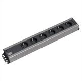 Bachmann Handwerkerleiste 6x Schutzkontakt, 19-Zoll-Rack kompatibel Steckdosenleiste