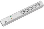 Bachmann 19" 1,5HE 5xCEE7/3 1xGVS Strom 2,0m CEE7/7 Steckdosenleiste...