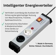 Ehmann Ehmann 100063 Spezial Energieverteiler, silber-schwarz Steckdosenleiste