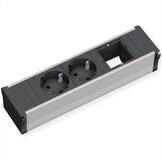 Bachmann CONI 2x Schutzkontakt 1x ABD Einbau-Tischsteckdosenleiste (Kabell&auml;nge 0.1