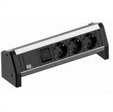 Bachmann Desk 3x Schutzkontakt, Schalter Steckdosenleiste (Kabell&auml;nge 3 m),...