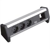 Bachmann DESK 3x Schutzkontakt 1x ABD GST18 Einbau-Tischsteckdosenleiste...