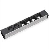 Bachmann CONI Large 2x Schutzkontakt 4x ABD Einbau-Tischsteckdosenleiste...