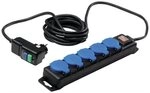 as - Schwabe Profi-Steckdosenblock 5-fach 4,5m H07RN-F3G1,5 IP44+PSS30mA