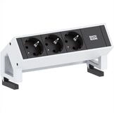 Bachmann DESK2 3x Schutzkontakt GST18 Inox Steckdosenleiste (Kabell&auml;nge 0.2 m),