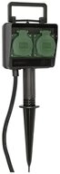 Brennenstuhl Gartensteckdose Gartensteckdose mit Erdspie&szlig; IP44 2-fach 1.4m...