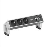 Bachmann DESK2 3x Schutzkontakt Steckdosenleiste (Kabell&auml;nge 0.2 m), 1x CAT6...