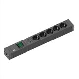 Bachmann CONNECT LINE 5xSchutzkontakt Steckdosenleiste (Kabell&auml;nge 2 m), Schalter