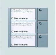Siedle Gegensprechanlage, Klingelmodul Bus-System 3RT silber 99 x 99 x 27 mm