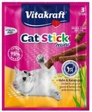 Vitakraft Katzensnack Cat-Stick mini Huhn & Katzengras, 3 x 6g, Snack f&uuml;r: Katzen
