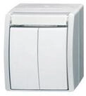 Busch-Jaeger Schalter Busch-Jaeger Doppeltaster 2 Schliesser 2621 WN-54-205-101