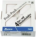 Kopp Schalter, Profi-Pack &aacute; 4 Universal- Aus u. Wechsel Unterputz UP Paris Arktis