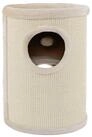 lionto Kratztonne Sisal 50 cm, Kratzturm mit 2 Eing&auml;ngen & Kuschelbett, beige,