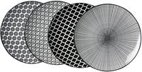 Ritzenhoff & Breker Speiseteller Takeo Speiseteller &oslash; 26,5 cm 4er Set, (4 St)