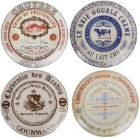 Creative Tops Teller Set Of 4 Gourmet Cheese Porcelain Side Plates In Hat Box