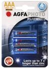 AgfaPhoto AgfaPhoto Micro AAA Alkaline Batterie LR03 4er Pack Platinum Batterie, (1,5