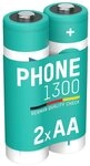 ANSMANN AG Telefon Akku AA 1300 mAh 1,2V, 2 St&uuml;ck Akku