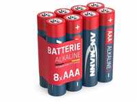 ANSMANN AG 8x Alkaline Batterie AAA Micro 1,5V – LR3 MN2400 (8 Stück) Batterie
