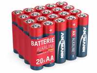 ANSMANN AG 20x Alkaline Batterie AA Mignon 1,5V - LR6 AM3 MN1500 (20 Stück)...
