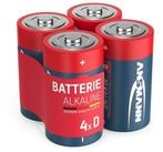 ANSMANN AG Alkaline Batterien Mono D LR20 1,5V, 4 St&uuml;ck Batterie