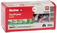 Fischer Universald&uuml;bel DUOPOWER 5 x 25, (100-tlg)
