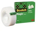 SCOTCH Klebeband Magic Tape 810 (1-St) 19 mm/33 m, beschriftbar wei&szlig; 1.9 cm x...