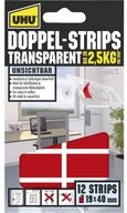 UHU Klebeband UHU 45515 45515 Doppelseitige Klebestrips UHU&reg; Transparent (L x...