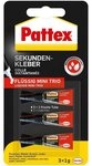 Pattex Bastelkleber Pattex Sekundenkleber Mini Trio 3x 1 g