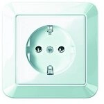 merten Steckdose Merten SCHUKO-Steckdose pws/gl volle Abdeckplatte MEG2301-1019