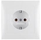 Berker Abdeckplatte Berker Schuko-Steckdose pws/matt mit Abdeckplatte 47429909