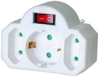 Brennenstuhl Adapterstecker Euro 2 + Schutzkontakt 1 mit Schalter...