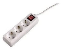 Hama Steckdosenleiste 3-fach mit Save Energy-Schalter, 1,4 m Kabel, GS