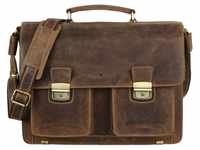 Greenburry Aktentasche Vintage Aktentasche Office Bag Leder braun 1710-25