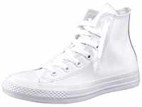 Converse Chuck Taylor All Star Hi Monocrome Leather Sneaker, weiß