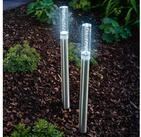 esotec LED Solarleuchte 2er Steckleuchtenset TWINS mit Luftblasen H50cm 6500K