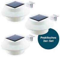 EASYmaxx LED Dachrinnenleuchte Solar Dachrinnenleuchten Lichtsensor 3er Set,...