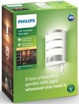Philips LED Au&szlig;en-Wandleuchte myGarden Python, 700 lm, Edelstahl, Abschaltautomatik,