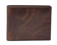 Fossil Geldb&ouml;rse Bifold With Flip ID, aus echtem Rindsleder mit RFID-Blocker Schutz