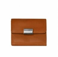 BRANCO Mini Geldb&ouml;rse Kleine Damen-Geldb&ouml;rse / Portemonnaie Leder Natur-Beige,