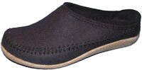 Haflinger Filz-Pantoffel Blizzard Credo Hausschuh mit weitem Einstieg schwarz 39 EU