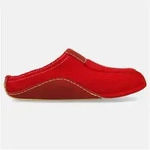 Haflinger Pocahontas Pantoffeln aus gewalkter Wolle mit Gummisohle Hausschuh rot 36