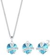 Elli Schmuckset Herz Glamour&ouml;s 925 Silber, mit Kristallen von Swarovski&reg;