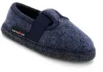 Haflinger Slipper Joschi Hausschuh mit Gummizug blau 23 EU