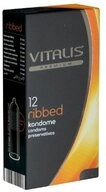 VITALIS Kondome PREMIUM Ribbed (Kondome mit Rippen) Packung mit, 12 St., Kondome f&uuml;r