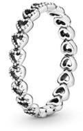 Pandora Fingerring Silberner Herzring 190980 - Kreislauf: 50 mm