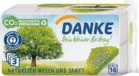 Danke Toilettenpapier Toilettenpapier 3 lagig aus 100% Recycling Papier, 16...