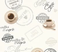 A.S. Cr&eacute;ation Schaumtapete Il Decoro Kaffee, aufgesch&auml;umt, Motiv, gemustert,